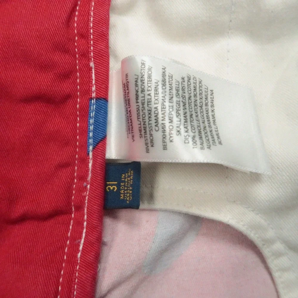 Polo Ralph‎ Lauren Shorts Mens 31 Red White Blue Camo Stars Relaxed Fit Chino